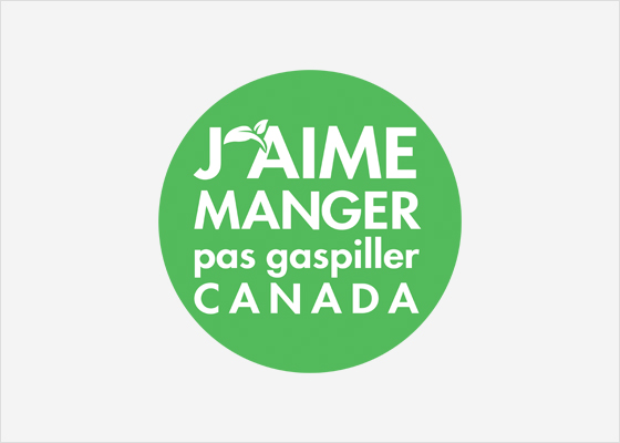 Logo de J’aime manger, pas gaspiller Canada.