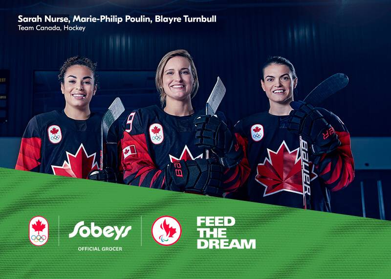 Sobeys Inc. Feed The Dream – Sarah Nurse, Marie-Philip Poulin and Blayre Turnbull (Women’s Hockey)