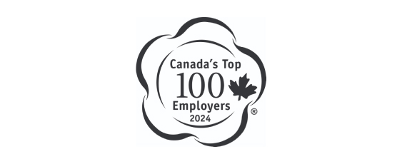 Text reading, "Canada’s Top 100 Employers 2024."
