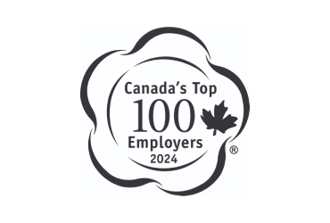 Text reading, "Canada’s Top 100 Employers 2024."