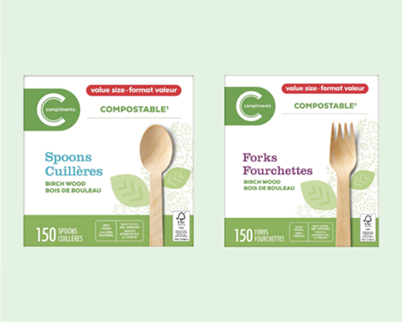 Compostable meat tray initiative.