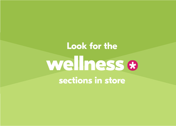 Look for the wellness sections in store